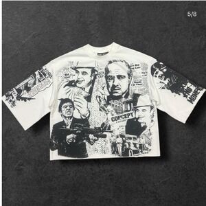 Concept Scared Money Makes No Money Graphic Scarface Godfather Sweatshirt  Shirt